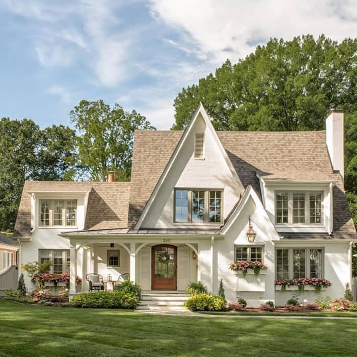 Farmhouse exterior with french country vibes