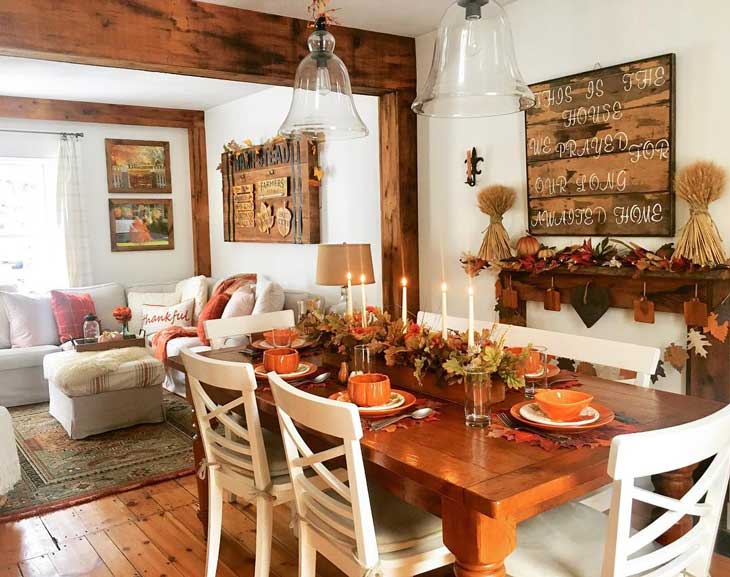 Farmhouse Thanksgiving table decor - Farmhousehub