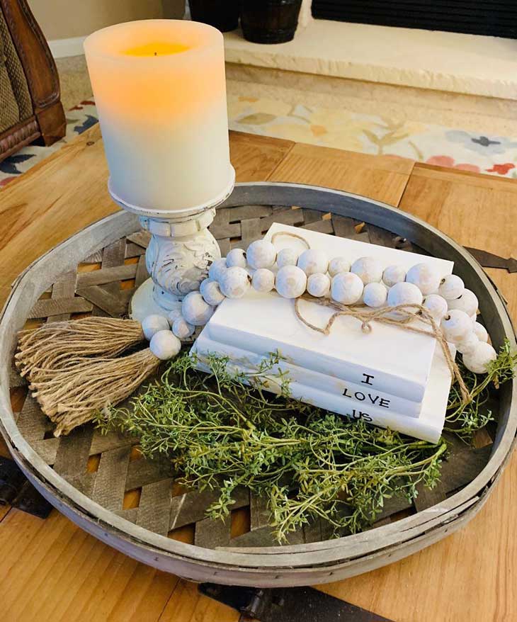 tobacco basket as serving tray