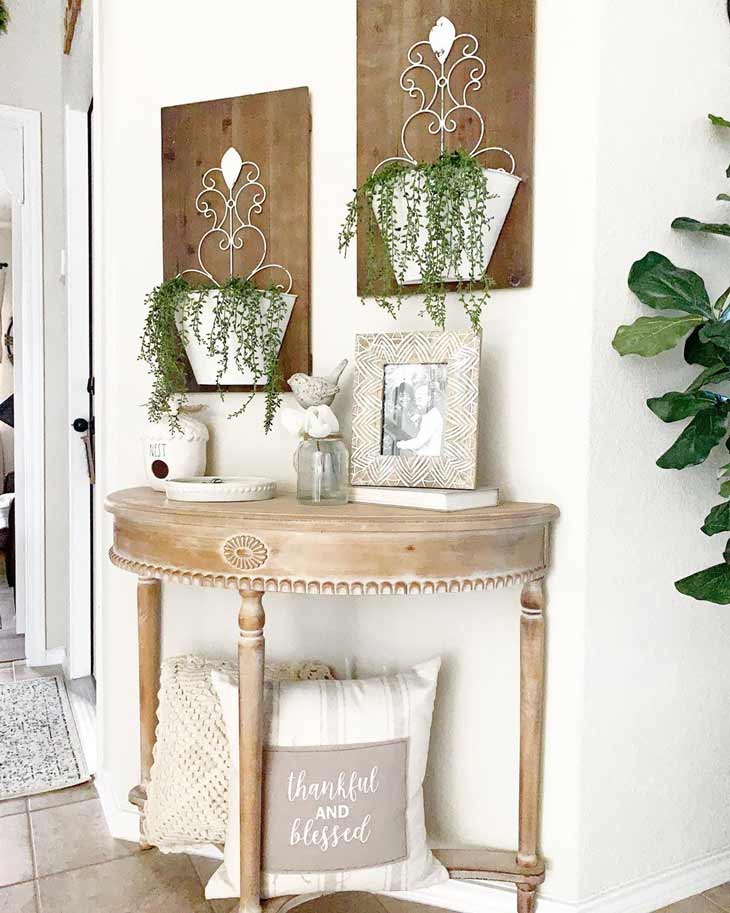 Statement Entry Table - tall table for small entryway or hallway decor