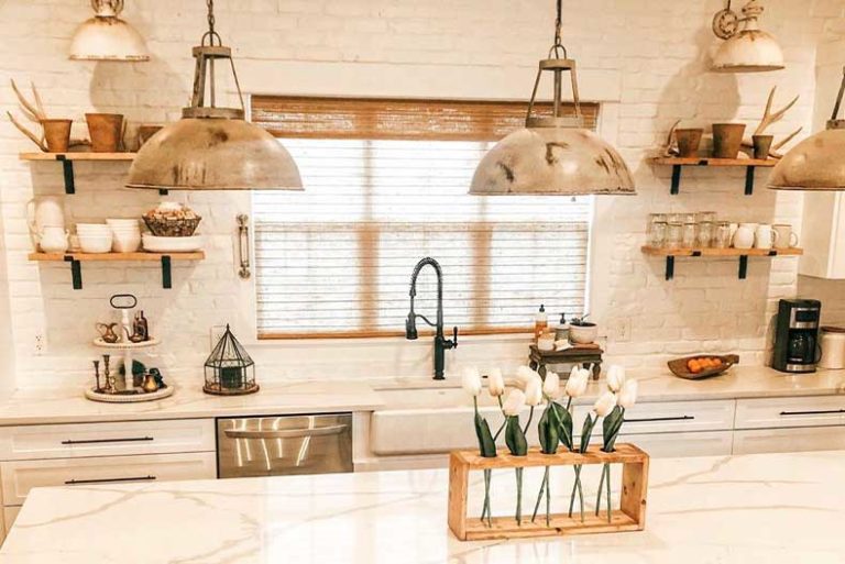 black farmhouse kitchen island lighting