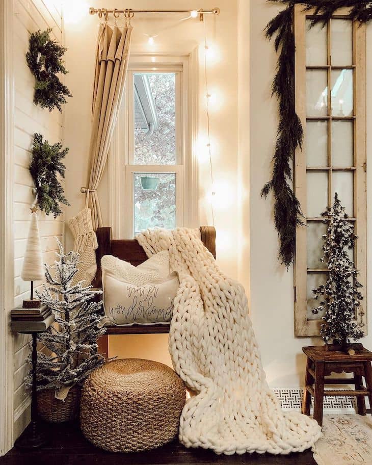 Christmas reading nook