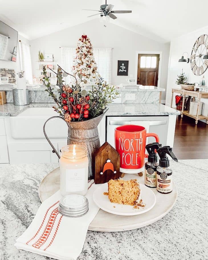 Christmas tray decor