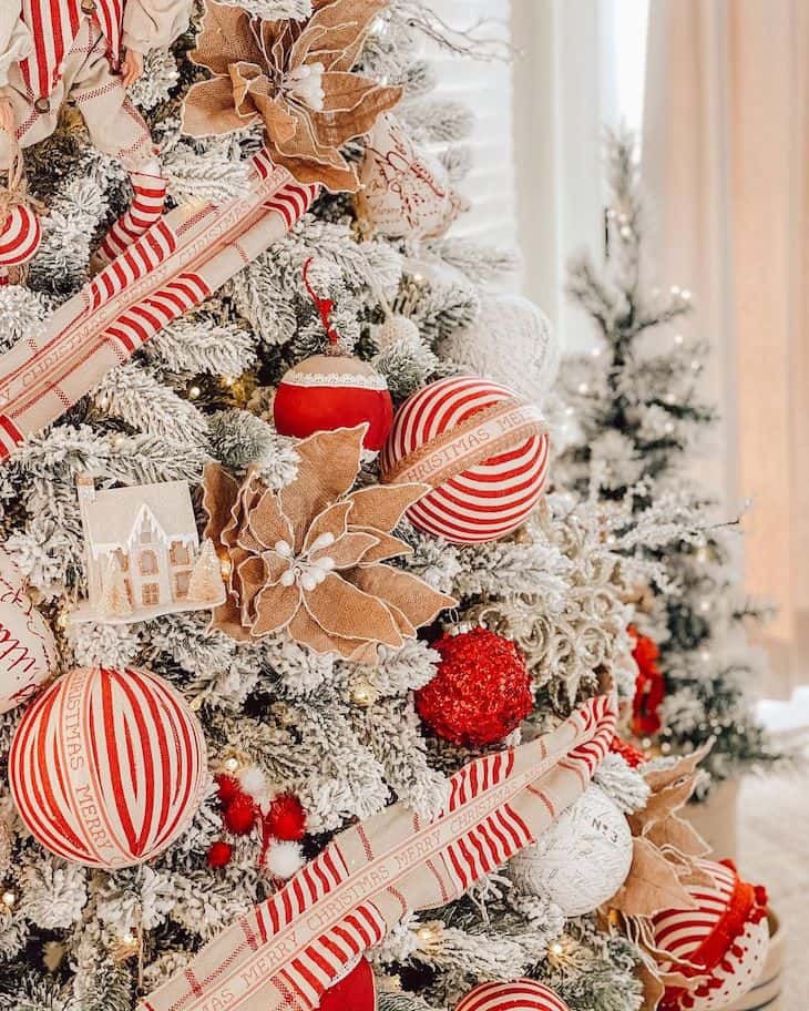 Striped Christmas ornaments