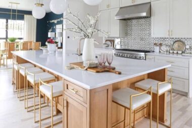 white and wood kitchen