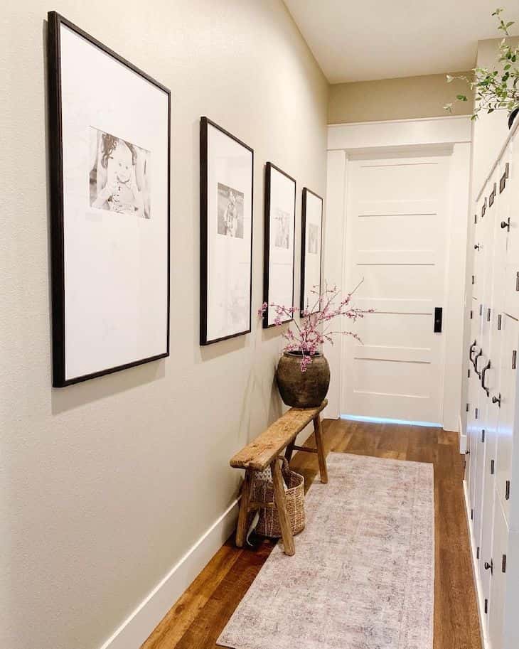 Narrow hallway decor