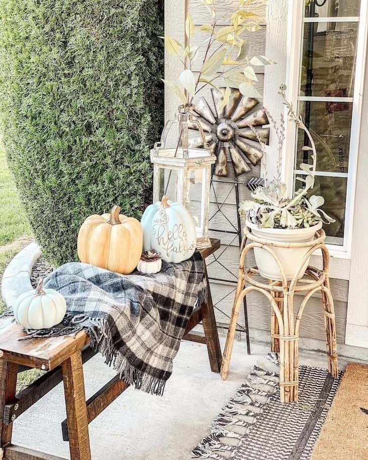 Rustic outdoor fall decor