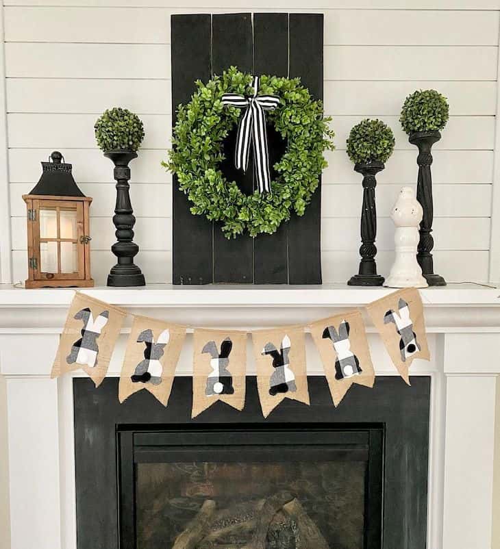 Easter mantel decor