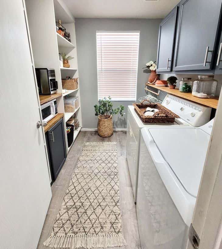 Pantry and laundry room combined