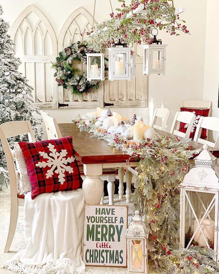 Christmas table centerpiece