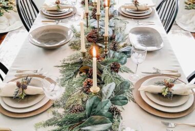 Christmas table decorations