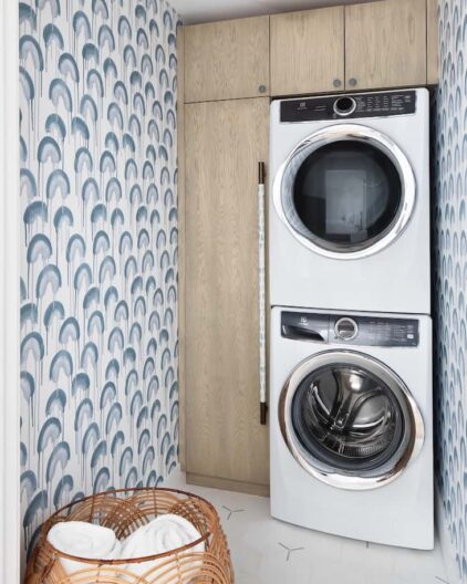 Laundry Room Ideas with Stackable Washer and Dryer - Farmhousehub