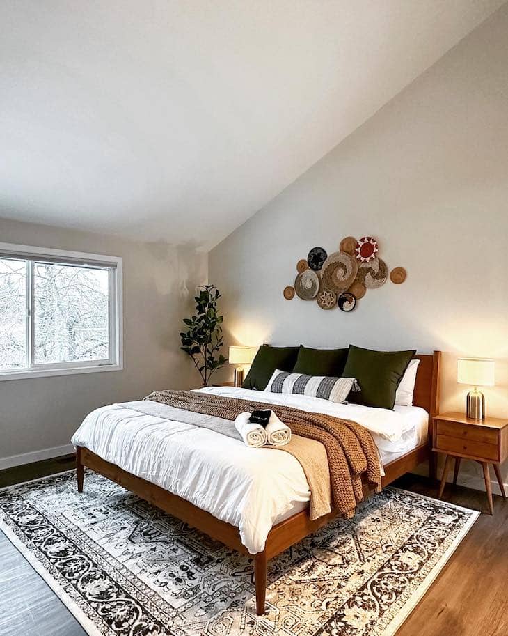 Earthy Mid-Century Bedroom