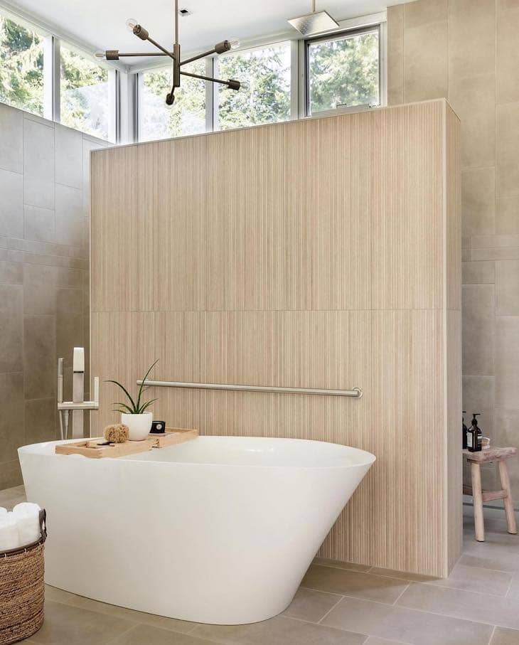 Dividing Wall Between Tub and Shower in master bathroom