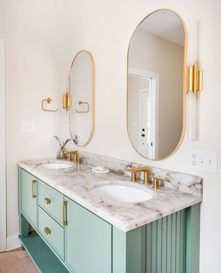 Soft Green Vanity for a Fresh Look