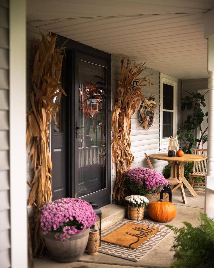 fall front porch decor