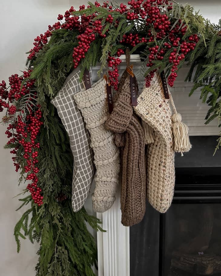 knitted Christmas stocking ideas