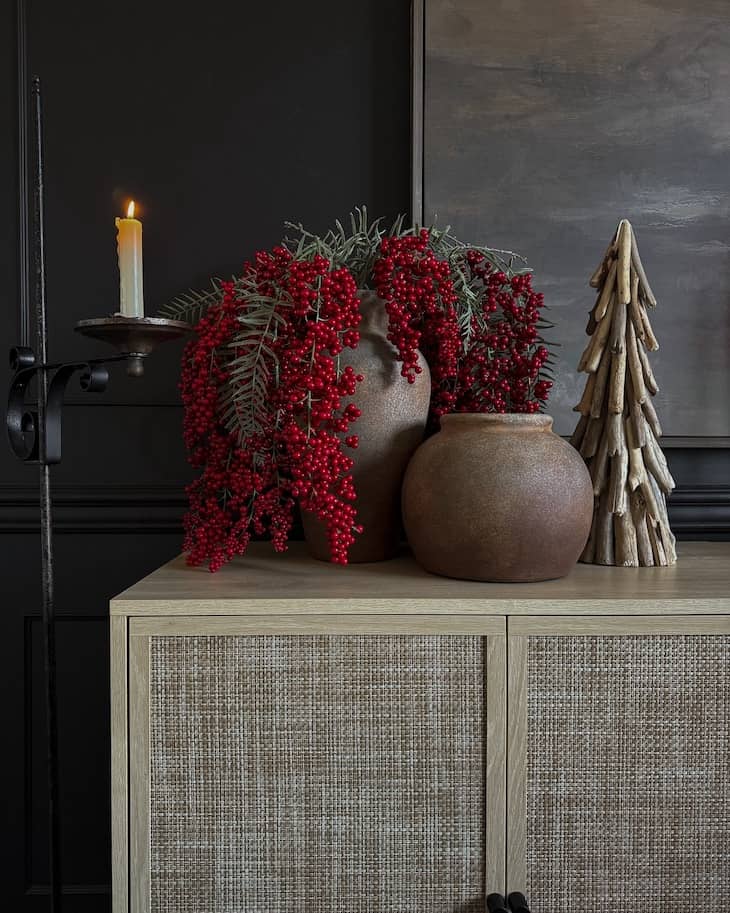Moody Console with Holiday Sophistication