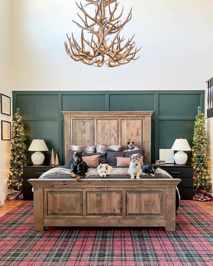 Rustic Bedroom with Plaid and Natural Accents