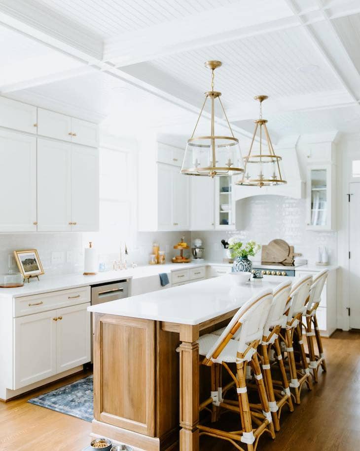Coastal-Inspired White and Wood Kitchen