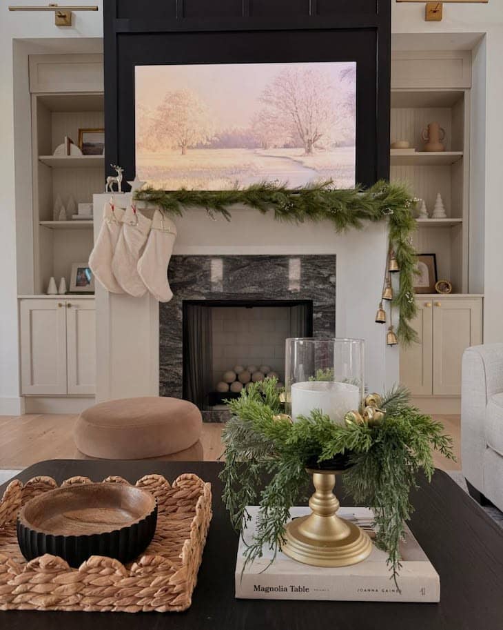 Christmas coffee table decor