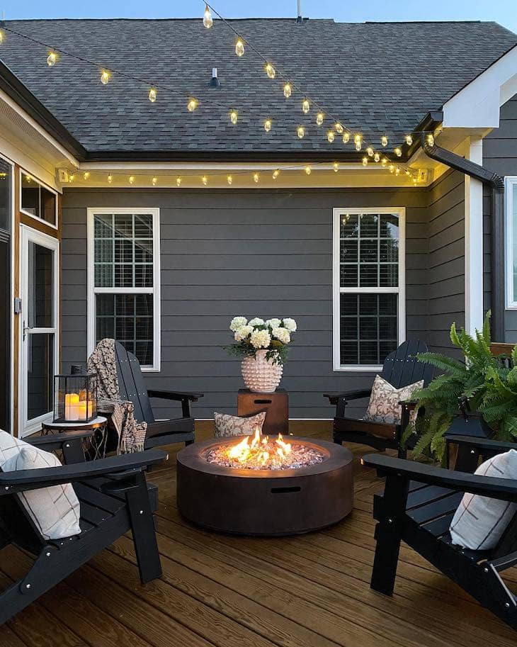 Round Steel Fire Pit for a Warm and Inviting Deck