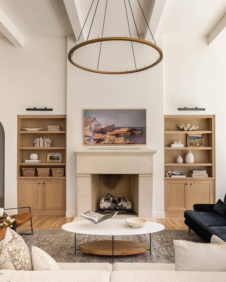 Light Wood Built-Ins 