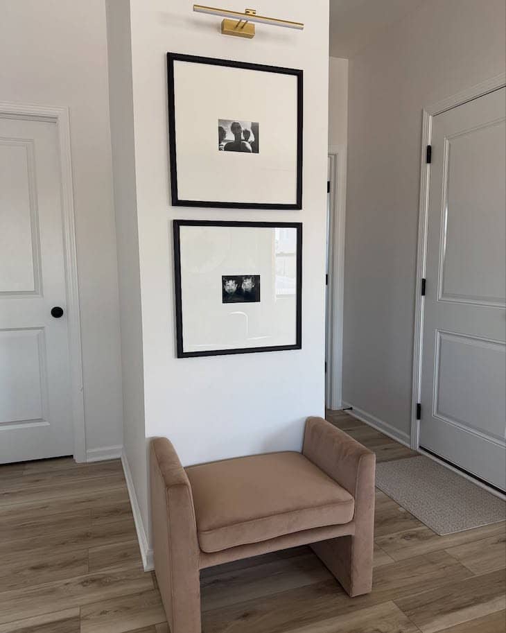 Vertical Gallery Wall in the Entryway