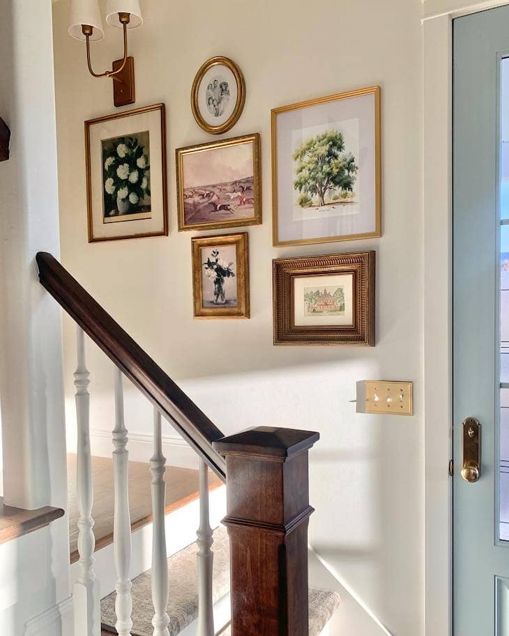 Eclectic Staircase Gallery Wall