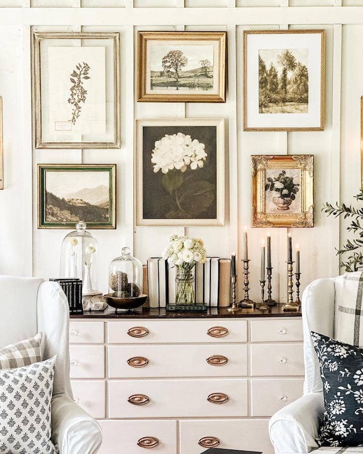 Layered Vintage Gallery Wall