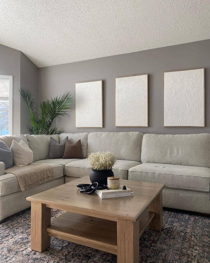 Textured Neutral Triptych Gallery