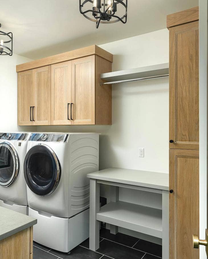 Laundry Room Hanging Rod for Easy Organization