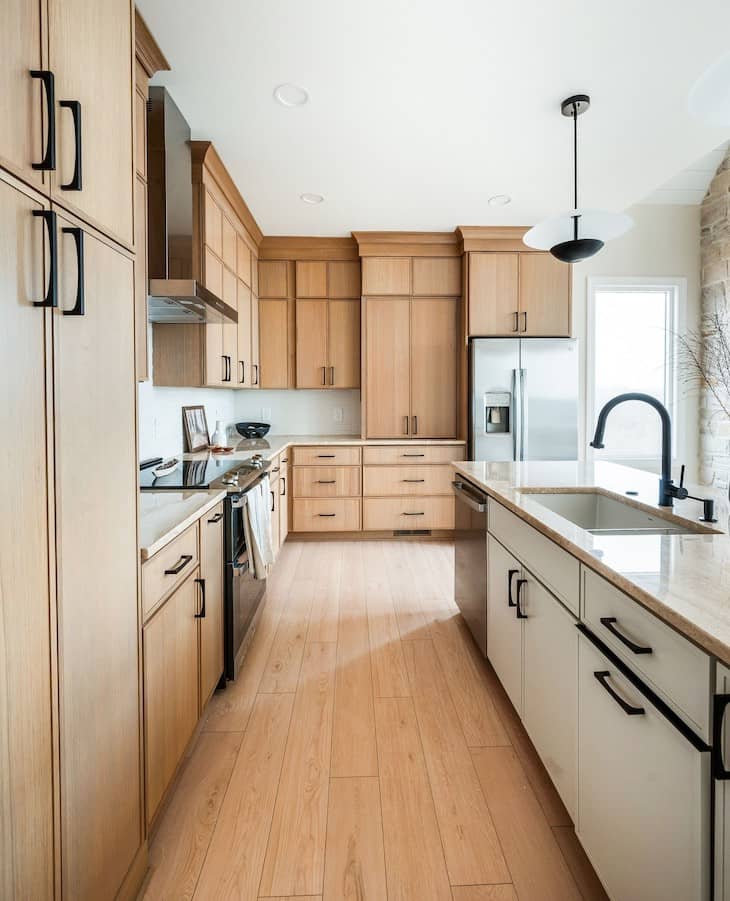 Light Wood Cabinets for a Clean and Airy Look