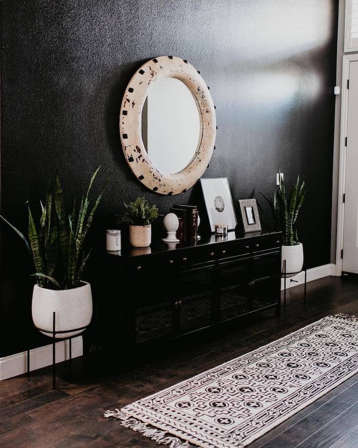 Entryway with plants