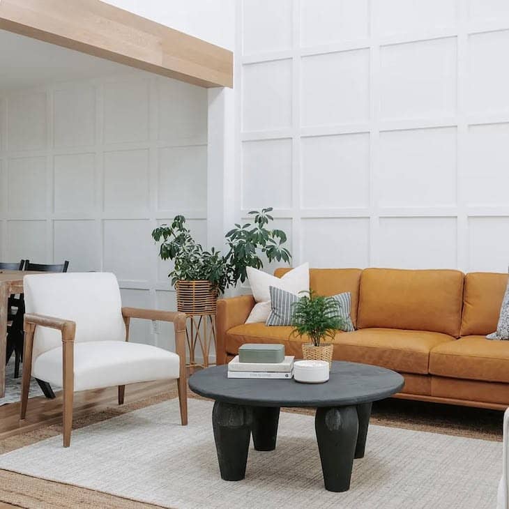 Sculptural Black Wood Table