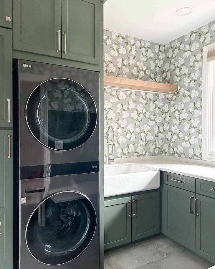 Green laundry room