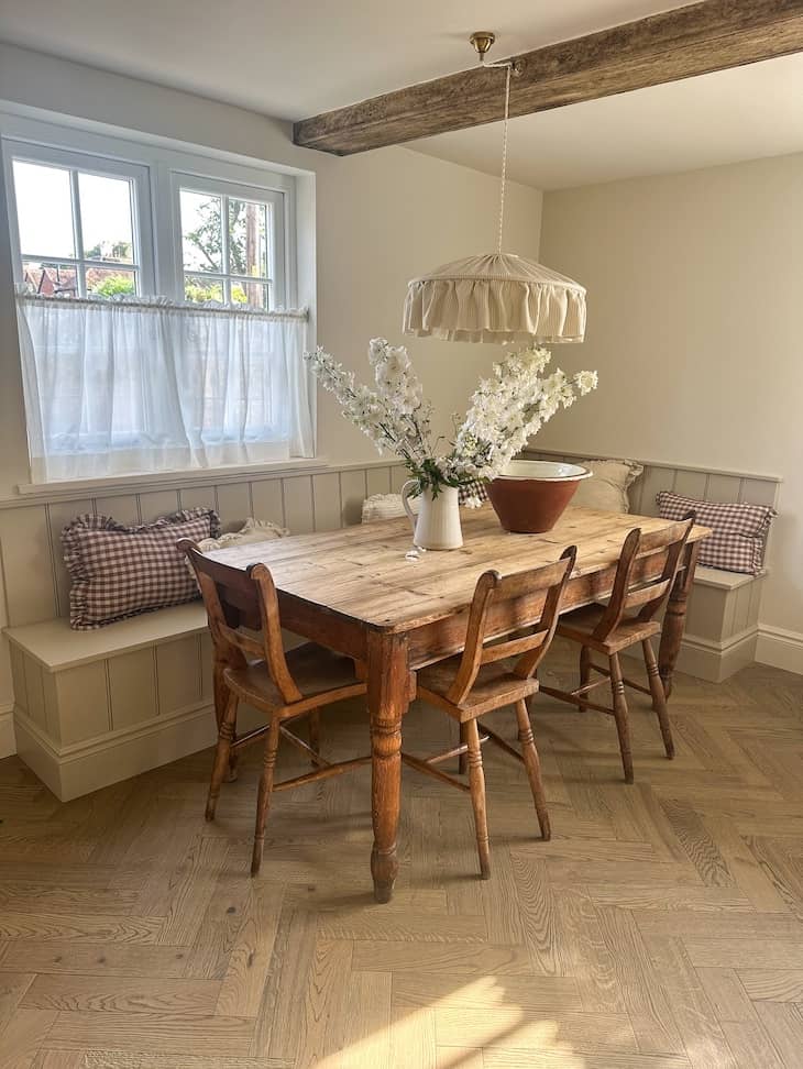 rustic breakfast nook