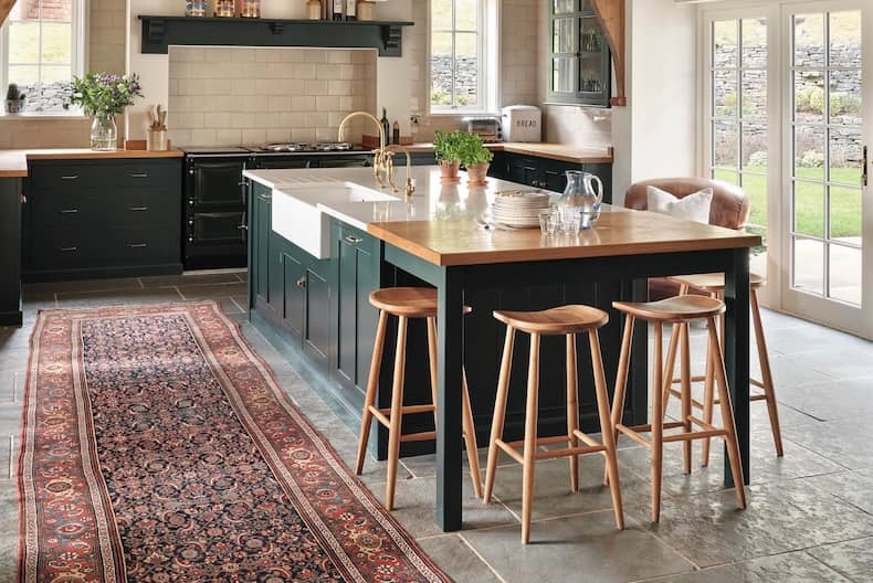 How to Match Your Kitchen Runner Rug to Your Cabinets