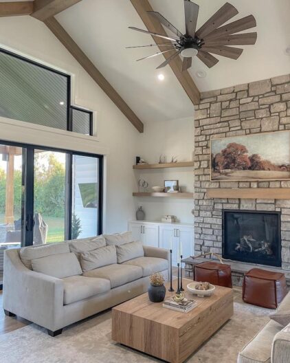 Clever Vaulted Ceiling Living Room Ideas To Decorate Tall Empty Spaces ...