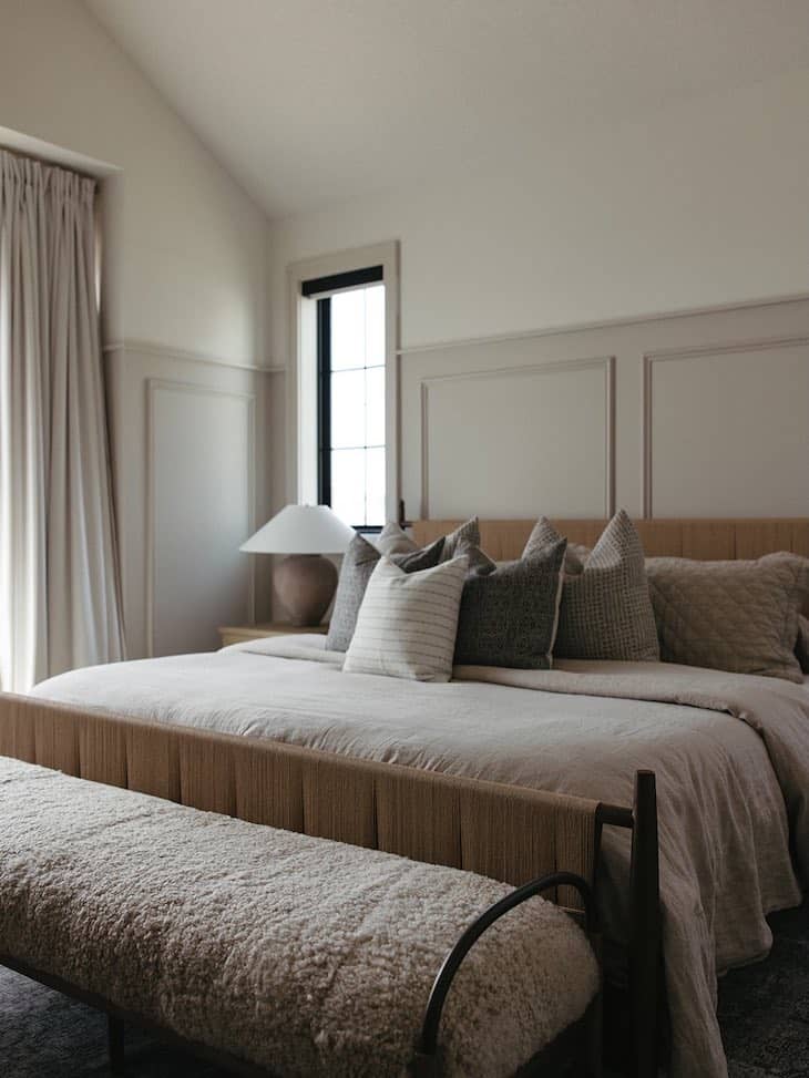 Monochromatic Neutral Palette in bedroom
