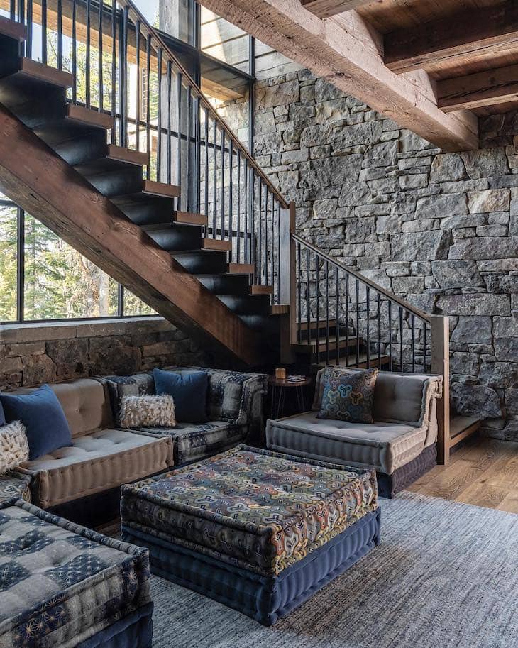 Rustic Metal and Wood Railing